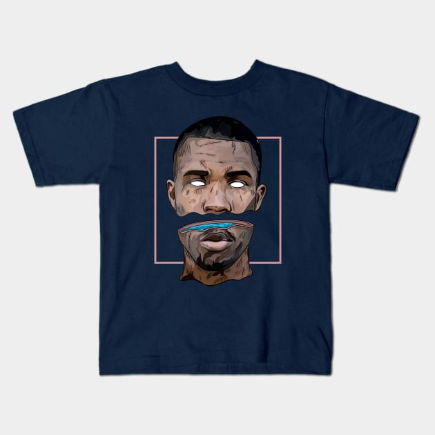 Frank Ocean Half Kids T-Shirt by jojoerashop